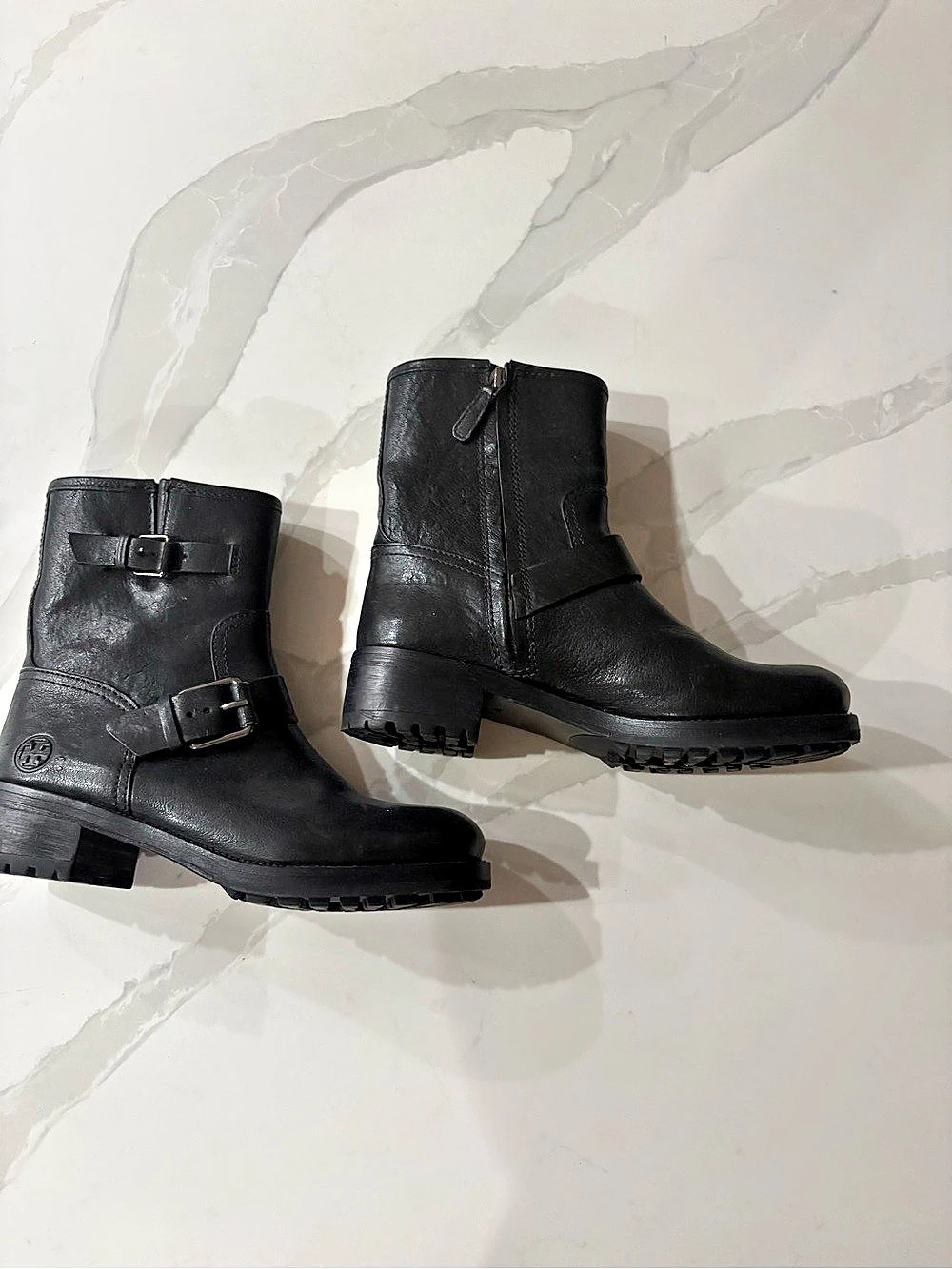 Tory Burch Moto Boot Leather Black US 7 M